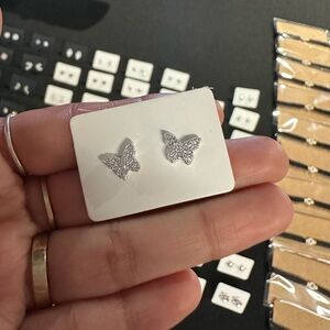 925 silver butterfly earrings